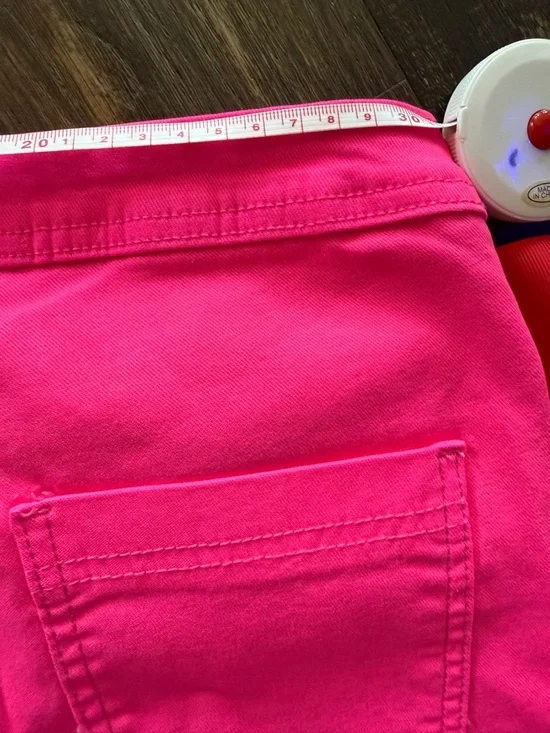 Judith March Hot Pink Boot Cut Pants with Red Ribbon Trim - Picture 5 of 5